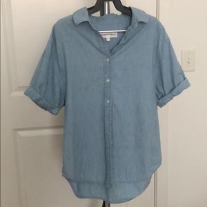 Denim Forum by Aritzia Short Sleeve Chambray Shirt